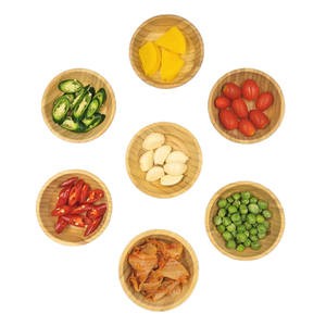 High Quality Custom Eco-Friendly Solid <b>Bamboo</b> Country Style Salad <b>Bowls</b> Set 2 Wicker Crafts Server Soup Home Decoration Mixing - Product Image 1