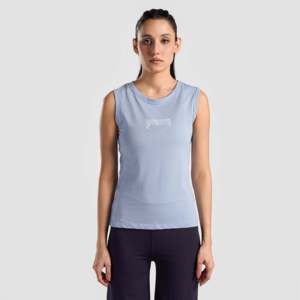 For AXE <b>One</b> Size Light Blue Gym Tank <b>Top</b> Comfortable Breathable Knitted Fabric Custom Logo Casual Lace 3D Tie Dye for Yoga - Product Image 1