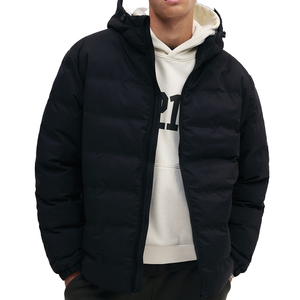 Venta al por mayor al aire libre Color sólido abrigo de invierno cálido grueso para hombre chaqueta abrigo logotipo personalizado chaqueta acolchada - Product Image 1