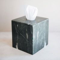 Porte-boîte à mouchoirs en marbre blanc Boîte à mouchoirs décorative élégante pour salle de bain Salon Chambre Bureau Porte-mouchoirs en marbre de luxe