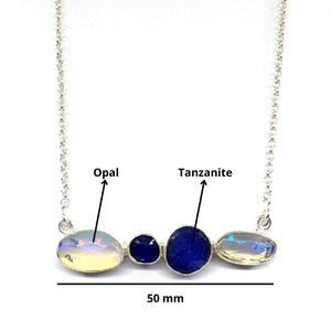 Collier en argent Sterling 925, opale, Tanzanite, vêtement de tous les jours, élégant, personnalisé, vente en gros, quantité minimale de commande - Product Image 3