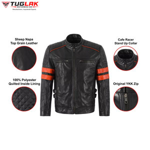 Chaqueta de cuero de motocicleta de alta calidad para hombres y mujeres Chaqueta de motocicleta de invierno de precio razonable - Product Image 4