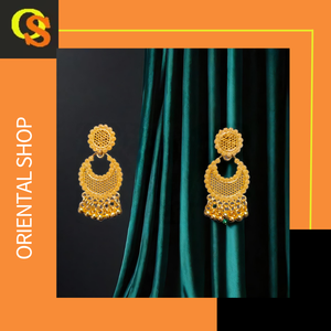 <b>Earrings</b> Set with Unique Designed 22CT Gold Plated Jhumka Style <b>Earrings</b> Jewelry for Women Wear By Exporters - Product Image 2