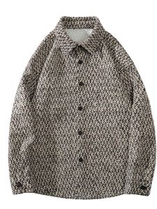 OEM Custom <strong>Men</strong> Boucle Plus Size Shacket Crop Wool <strong>Tweed</strong> Trucker Man <strong>Jacket</strong> - Product Image 6