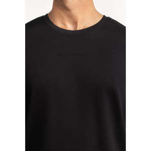 Camiseta Oversize de Corte Regular y Estilo Moderno MN-TS-WS25-028, Jersey de Algodón/Bambú de Alto Gramaje, Comprimido con Estampado Gráfico, Largo Extendido - Product Image 3