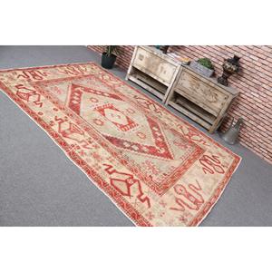 Tapis turc vintage 5,7 x 9,1 pieds, grand tapis, tapis en laine rouge - Product Image 4