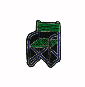 Broche de mono bordado a mano y alambre de lingotes broche de moda con cuentas - Product Image 3