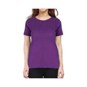 Camiseta Casual para Mujer, 220g, Poliéster/Algodón Grueso, con Logotipo, Manga Corta, Corte Holgado, Diseño Personalizado, Estampada, Tallas Grandes, Lisa - Product Image 1