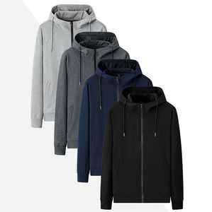 Sweat-shirts surdimensionnés du fabricant avec fermeture éclair pour hommes, sweatshirts à capuche 100% coton grande taille avec fermeture éclair pour l'hiver - Product Image 6