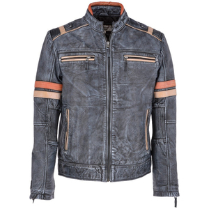 Chaqueta de Invierno de Cuello Alto para Hombre, Personalizable, de Cuero Genuino, Impermeable, Ecológica, Color Marrón, Venta al Por Mayor, Súper Calidad - Product Image 1