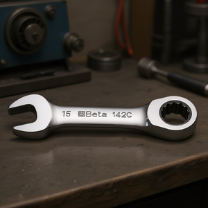 Clés à cliquet combinées à extrémité ouverte et à extrémité annulaire chromées - Product Image 3