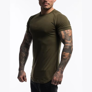 T-shirt d'été à manches courtes pour hommes en coton Sports Fitness T-shirt pour hommes Bodybuilding Tshirt Round Hem Streetwear Tee Shirt homme - Product Image 1