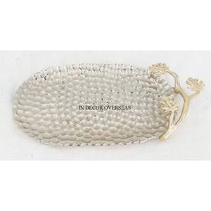 Oval Shape Factory Direct Supply Premium Quality Metal Unique Hammered Texture <b>Silver</b> Shiny Polished Serving And Decorative <b>Bowl</b> - Product Image 6