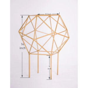 Soporte de exhibición de pastel dorado grande en forma de hoja, soporte de postre fundido de aluminio para decoración de boda elegante - Product Image 6