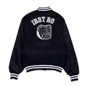 Custom Manufacturer High Quality Embroidery Leather Sleeves Letterman Varsity <b>Jackets</b> for Men Varsity Custom Men's <b>Jackets</b> - Product Image 2