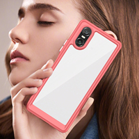 Nouvelle Coque de Protection Colorée en TPU+Acrylique Transparente, Design Uni Doux, Compatible Multi-Marques 1 5 10