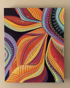 Perles faites à la main et fleur moderne décoration de la maison Art toile peinture murale intérieure pour salon chambre bureau cadeau - Product Image 4