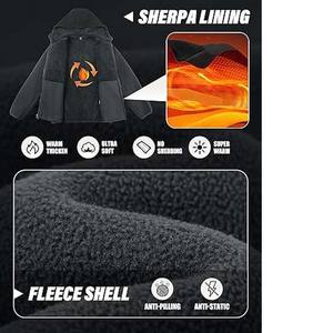 Alta calidad transpirable al por mayor logotipo personalizado moda invierno cálido chaqueta polar para hombre - Product Image 4