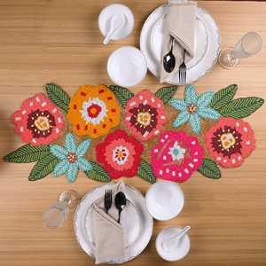 Mantel individual de lujo bordado a mano con cuentas, diseño floral tradicional, base de satén antideslizante, para Navidad, hogar, encaje tejido. - Product Image 4