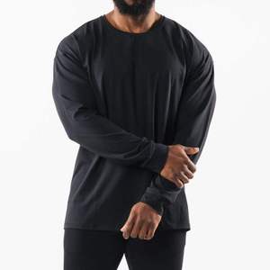 De manga corta para hombre, ajuste Regular, Fitness al aire libre, moda en blanco, 100% algodón, secado rápido, transpirable, diseño de hombro caído, calidad personalizada - Product Image 4