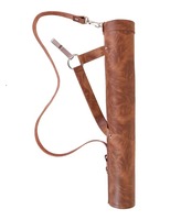 Accessoire de tir à l'arc de chasse de haute qualité avec logo personnalisé, carquois dorsal, pointes en acier, flèches en cuir PU et plumes en plastique
