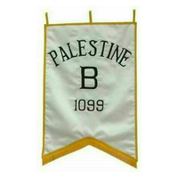 Bannières de station de l'ordre de Malte Regalia maçonnique (B-L-D-R-A) ensemble brodé de 5 nouvelles bannières de maçon de broderie personnalisées
