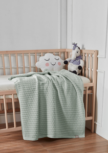 Custom Knitted European Style Baby <b>Blanket</b> 100% Organic Cotton Animal/Dot/Striped/Cartoon Newborn <b>Swaddling</b> Wrap Soft Foldable - Product Image 5