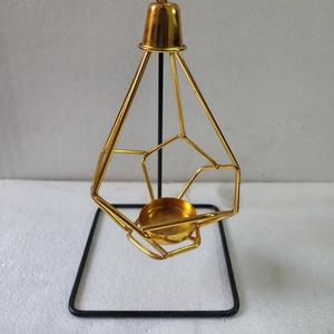 Antique Finish Metal Candle Holder Candle Stand for Lighting and Home Decoration <b>Set</b> Stylish Decorative Candle Jar Holder - Product Image 1