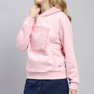 Sweat-shirts à capuche surdimensionnés avec logo personnalisé pour femmes Pull d'hiver avec impression simple en couleur unie - Product Image 3