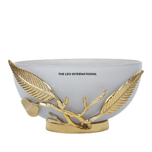 Maravillosa Mesa decorativa para servir comida, cuenco de Metal Dorado de la más alta calidad hecho a mano gratis para la venta caliente, cuenco de catering de boda - Product Image 2