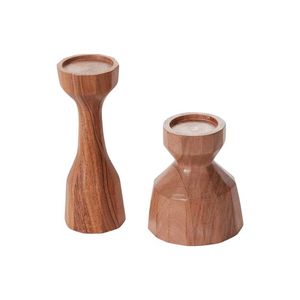 Royal Design Wooden Natural Acacia Wood Color <b>Candlestick</b> <b>Holder</b> Handmade Wooden Polished Candle Stand or Candle <b>Holder</b> - Product Image 3