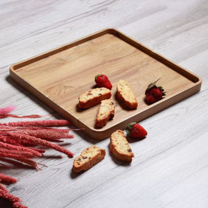 Plateau de service alimentaire unique de qualité supérieure Design tendance Bambou Bois Événements Fêtes Assiette alimentaire - Product Image 2