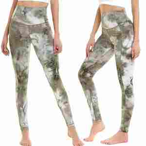 Leggings de Yoga para Mujer al por Mayor, Cintura Alta, Suaves, Ajustados, Control de Abdomen, 23 Colores Personalizables, Negro, Sostenibles, de Secado Rápido y Transpirables - Product Image 1