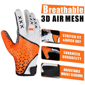 Custom Made Athletic Training <b>Gloves</b> Personalized American Football Receiving <b>Gloves</b> with <b>Silicone</b> Grip Premium Quality Product - Product Image 5