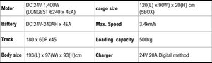 รถบรรทุกตีนตะขาบ LMM-T500 อุปกรณ์ขนส่งอุตสาหกรรม รับน้ำหนักได้ 500 กก. มอเตอร์ 4 โพล ขับเคลื่อนด้วยไฟฟ้า รับประกัน 1 ปี - Product Image 3