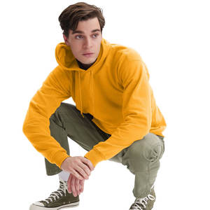 เสื้อมีฮู้ดสำหรับผู้ชาย Oem/odm เสื้อฮู้ดแบบสวมศีรษะสีดำผ้าฝ้าย100% ทรงสูงและใหญ่ - Product Image 3