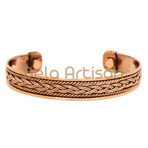 Brazalete de cobre hecho a mano, joyería Premium al por mayor - Product Image 6