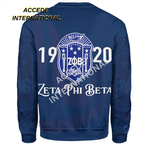 เสื้อสเวตเชิ้ตผ้าฟลีซพิมพ์ลายปักลาย Zeta Phi Beta Sorority ขายส่ง ผลิตจากผ้าฝ้าย 100% ดีไซน์ลำลอง นุ่ม สวมใส่สบาย ทรงปกติ - Product Image 6
