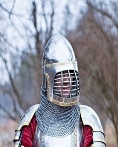 Casque en acier de 18G SCA,HMB médiéval Bascinet la garde du roi klapvisière W Grill Viking et casque à chaîne - Product Image 2