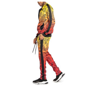 Survêtements de sport pour hommes à manches longues avec logo personnalisé, jogging d'entraînement, fitness, course à pied, uni, fermeture éclair intégrale, prix bas - Product Image 3