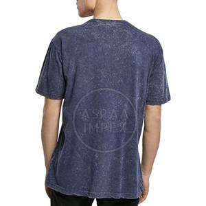 Camiseta para Hombre con Lavado Ácido, 100% Algodón Tejido, Secado Rápido, Transpirable, Logotipo Personalizado, Servicio OEM - Product Image 2