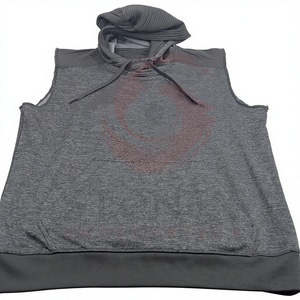 Hoodies sans manches pour hommes, pour la musculation, la gym, l'entraînement, la course à pied, coupe ajustée, impression de logo personnalisée - Product Image 1