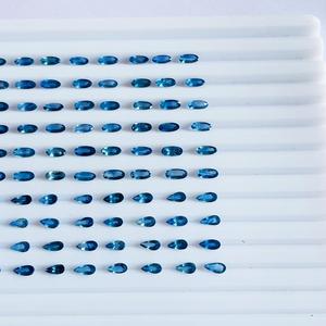 NATUREL AAA QUALITÉ TRÈS BEAU SAPHIR BLEU CHAUFFÉ AVEC UNE TRÈS BELLE COULEUR ET UN TRÈS BEAU LUSTRE AVEC DES FORMES OVALES ET POIRE, AVEC ELLE - Product Image 3