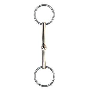 Broca de anillo suelta articulada, broca de filete de caballo de acero inoxidable, tachuela ecuestre, equipo de entrenamiento y equitación para caballos - Product Image 2