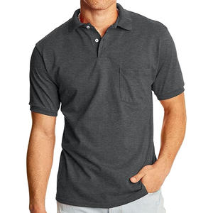 เสื้อโปโลสำหรับผู้ชายผ้าโพลีเอสเตอร์ผ้าฝ้าย100% ปักโลโก้เสื้อผ้าลำลองระบายอากาศสีพื้นสำหรับฤดูร้อน - Product Image 2