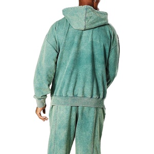 Sudaderas con Capucha para Hombre, Talla Adulto, de Algodón, Lavado Ácido, Venta Directa de Fábrica, Color Sólido, Servicio OEM 2026 - Product Image 2