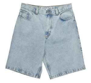 2025 venta al por mayor transpirable personalizado bordado Denim Washed Shorts Loose Fit Jeans Shorts para hombres Denim Jorts para hombres - Product Image 4