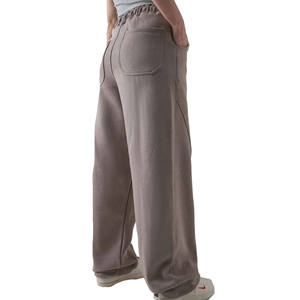 Haute qualité femmes coton biologique taille moyenne pantalons de survêtement personnalisé Gym Joggers pantalon léger respirant décontracté utilisation droite - Product Image 3