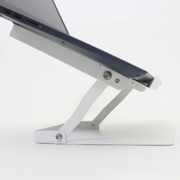 Support pour ordinateur portable QDESK, origine Corée, réglable en hauteur, en métal, compatible avec tablette PC, iPad, blanc/noir, usage domestique et professionnel, modèle QD-A-01