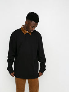 Sudadera de cuello polo desgastado de algodón 100% Premium para hombre-Estilo vintage con estampado en relieve de logotipo personalizado - Product Image 2